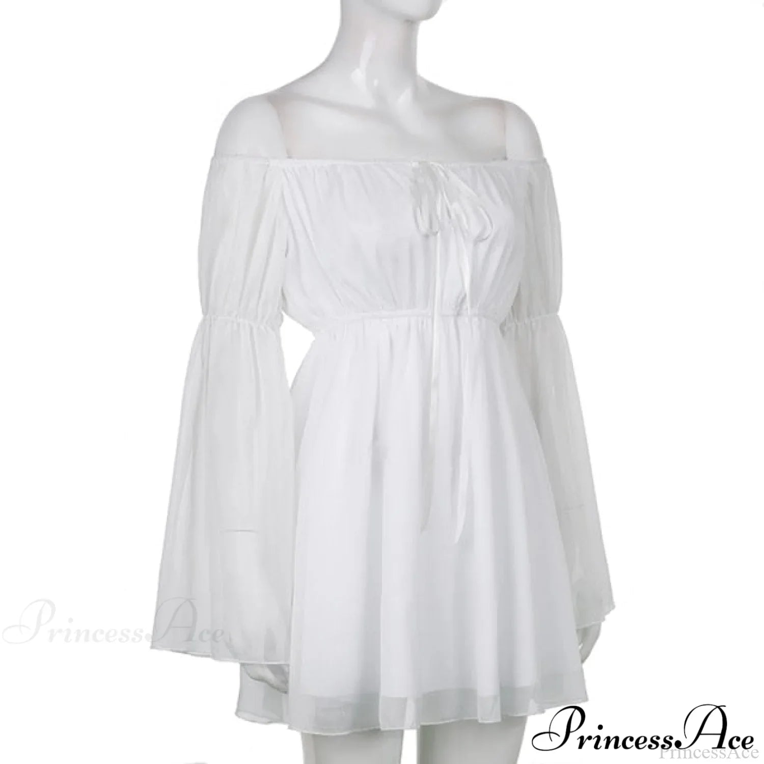 Chiffon Detachable Corset Charming Puff Sleeve Mini Dresses image 7
