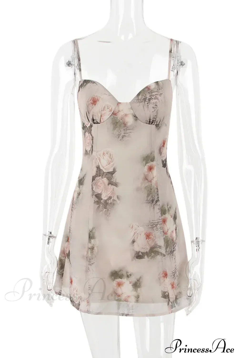 Chiffon Floral Print Spaghetti Strap Backless Boho Dress image 6