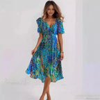 Chiffon Floral Print V-neck Dress image 4