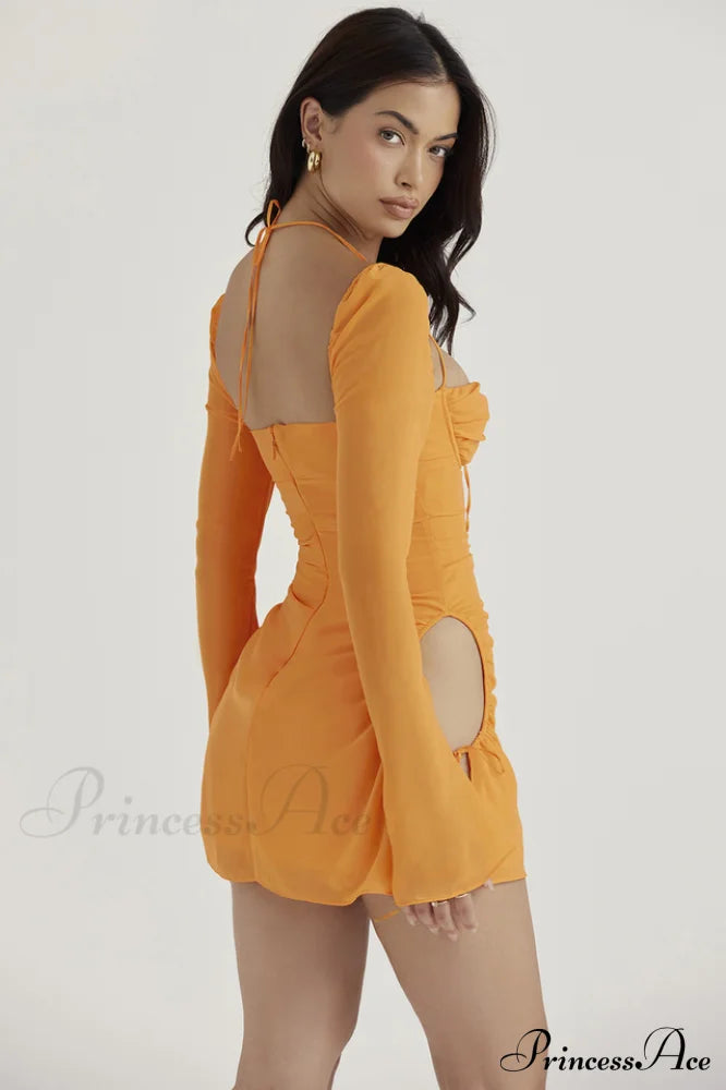 Chiffon Halter Stylish Mini Dress image 2