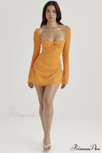 Chiffon Halter Stylish Mini Dress image 5