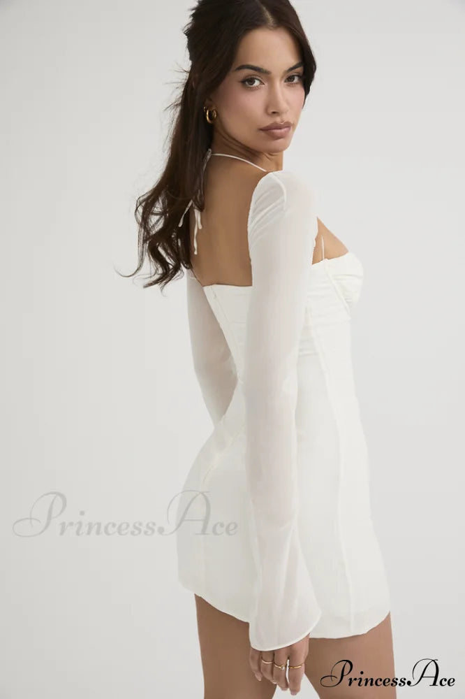 Chiffon Halter Stylish Mini Dress image 18
