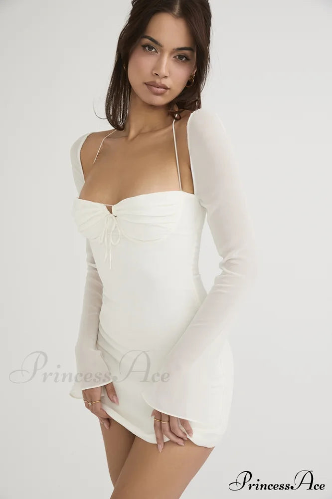 Chiffon Halter Stylish Mini Dress image 17