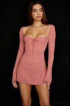 Chiffon Halter Stylish Mini Dress image 33
