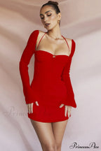 Chiffon Halter Stylish Mini Dress image 32
