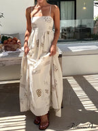 Chill Vibes Open-Back Charming Spaghetti Strap Maxi Dress image 2