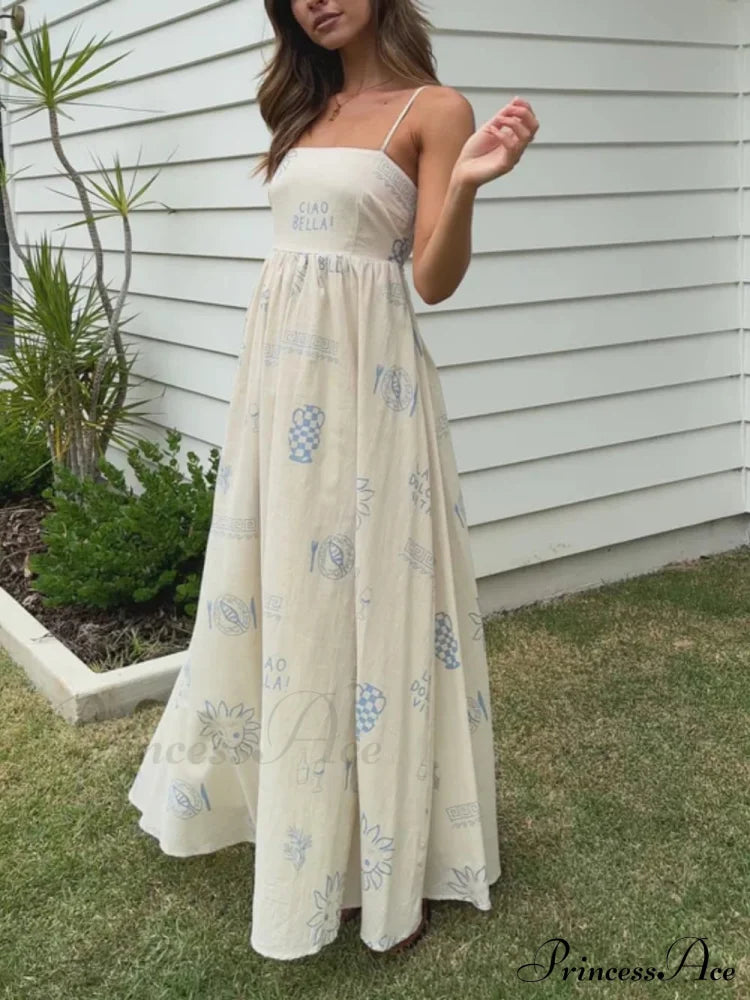 Chill Vibes Open-Back Charming Spaghetti Strap Maxi Dress image 5