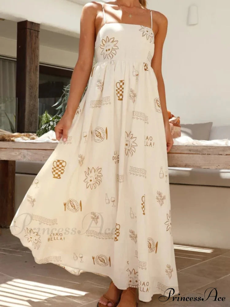 Chill Vibes Open-Back Charming Spaghetti Strap Maxi Dress image 1