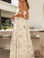 Chill Vibes Open-Back Charming Spaghetti Strap Maxi Dress image 3