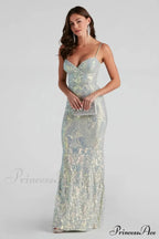 Christal Sequin Stylish Mermaid Formal Dress image 2
