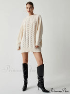 Chunky Cable Graceful Knit Oversized Sweater image 2
