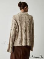 Chunky Cable Knit Trendy Mock Neck Sweater image 6