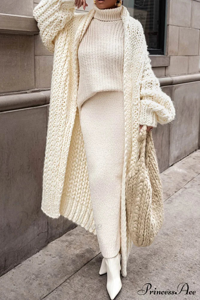 Chunky Knit Openwork Cardigan image 3
