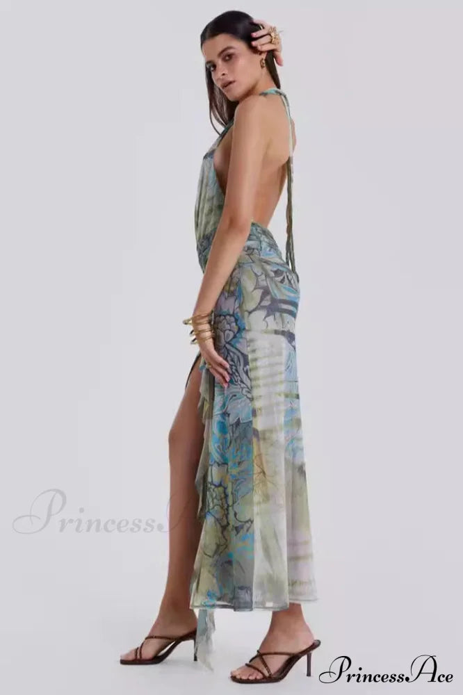 Cindy Plunge Stylish Maxi Dress image 8