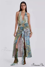 Cindy Plunge Stylish Maxi Dress image 7