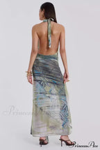 Cindy Plunge Stylish Maxi Dress image 9