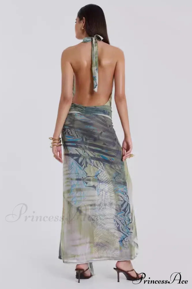 Cindy Plunge Stylish Maxi Dress image 9