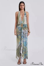 Cindy Plunge Stylish Maxi Dress image 6