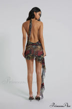 Cindy Plunge Stylish Mini Dress image 6