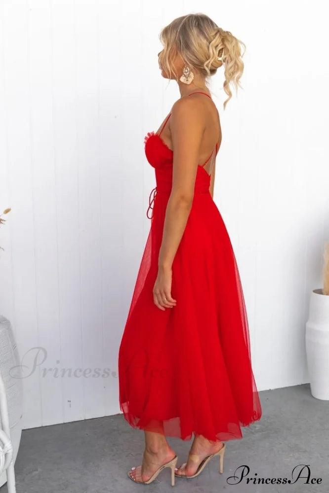 Cindy Tulle Stylish Midi Dress image 22