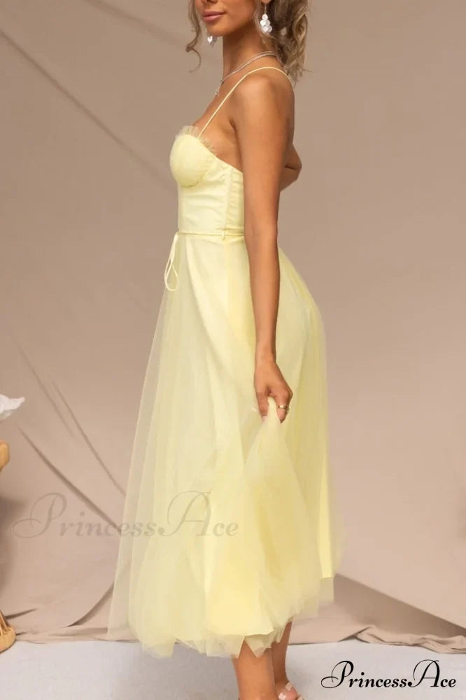 Cindy Tulle Stylish Midi Dress image 14