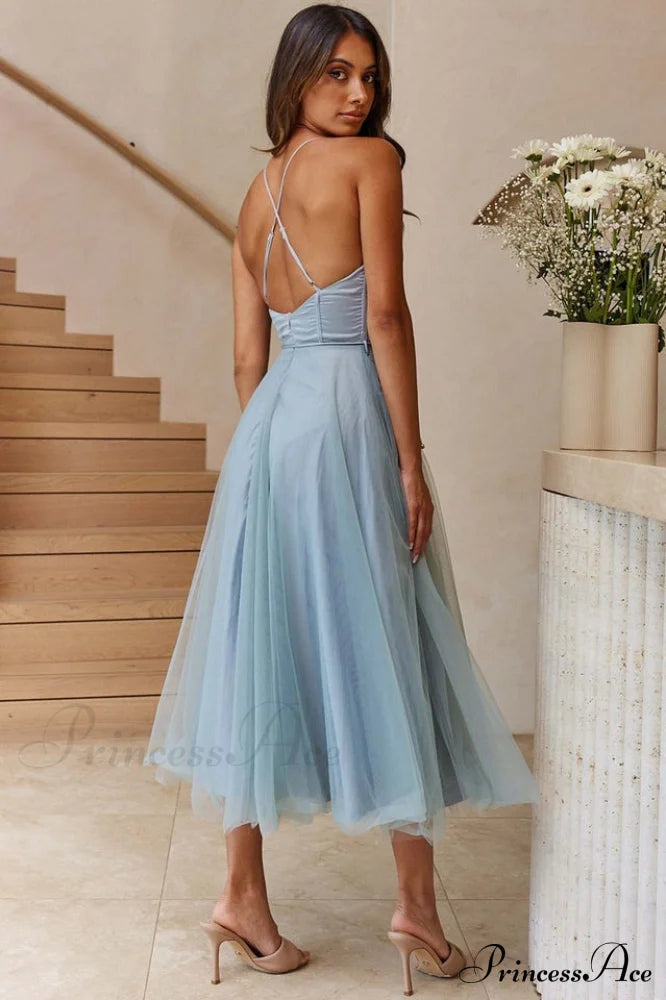Cindy Tulle Stylish Midi Dress image 3
