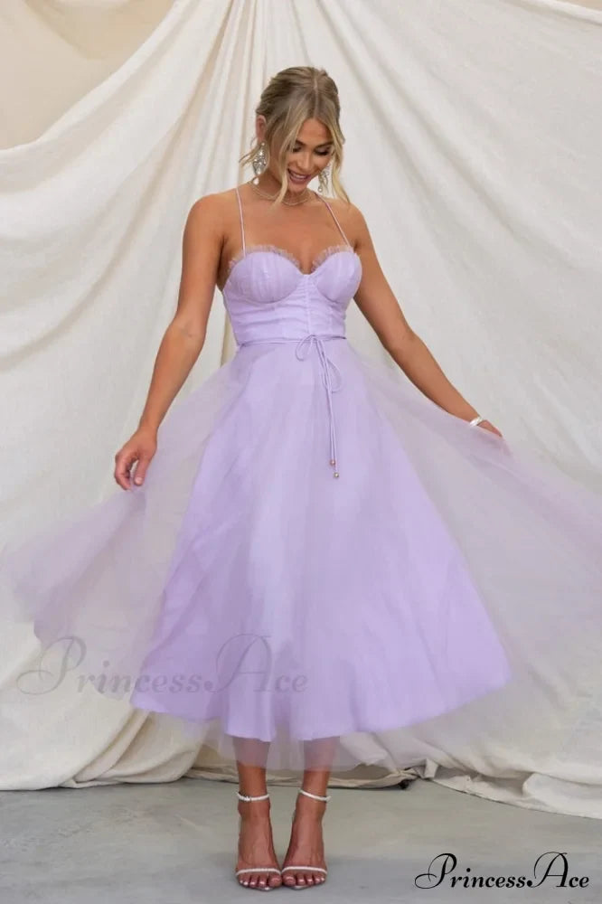 Cindy Tulle Stylish Midi Dress image 9