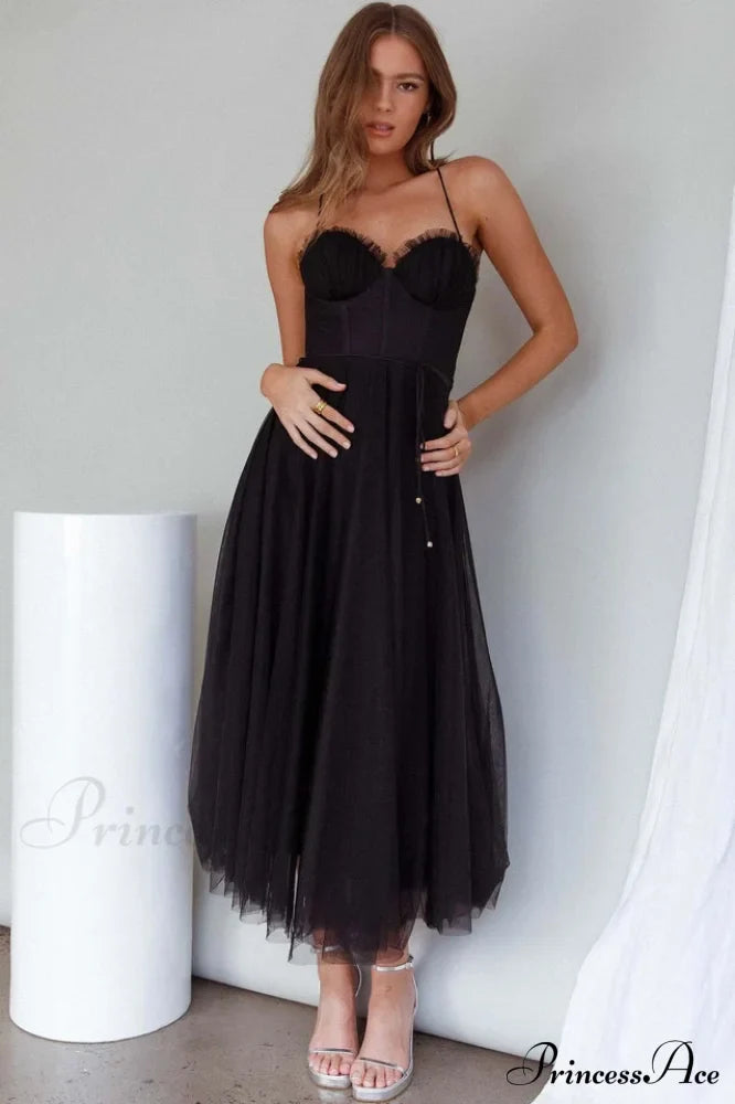 Cindy Tulle Stylish Midi Dress image 11
