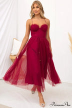 Cindy Tulle Stylish Midi Dress image 19