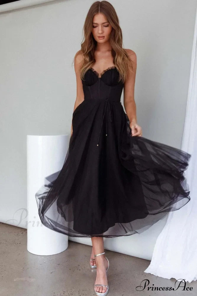 Cindy Tulle Stylish Midi Dress image 10