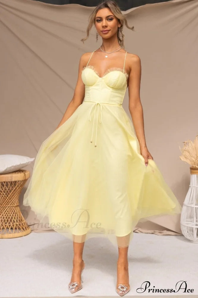 Cindy Tulle Stylish Midi Dress image 13