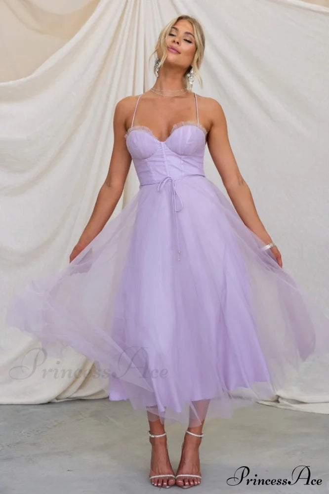 Cindy Tulle Stylish Midi Dress image 8