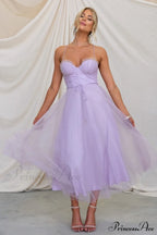Cindy Tulle Stylish Midi Dress image 8