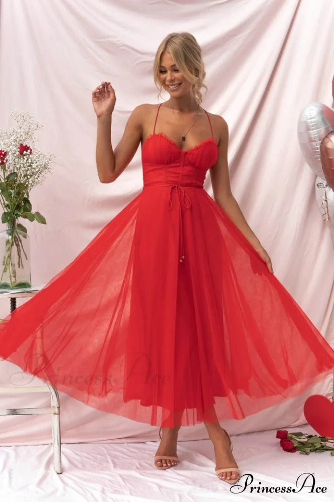 Cindy Tulle Stylish Midi Dress image 20