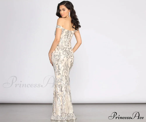 Clara Sequin Stylish Off Shoulder Dress image 2