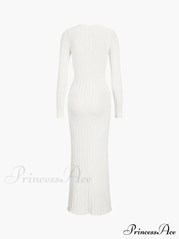 Coastal Allure Knotted Trendy Long Sweater Dress image 7