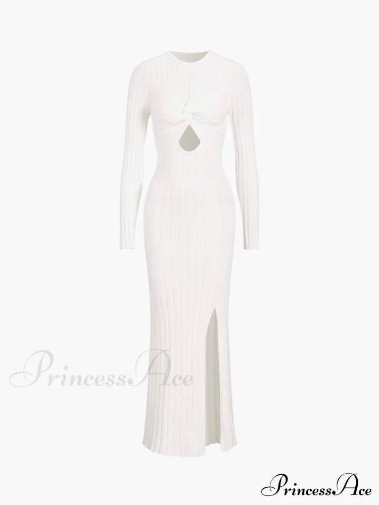 Coastal Allure Knotted Trendy Long Sweater Dress image 6