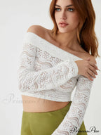 Cold Shoulder Graceful Knitted Blouse image 5