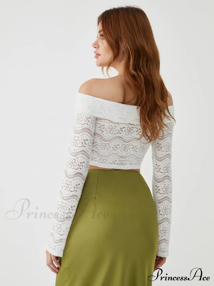 Cold Shoulder Graceful Knitted Blouse image 6