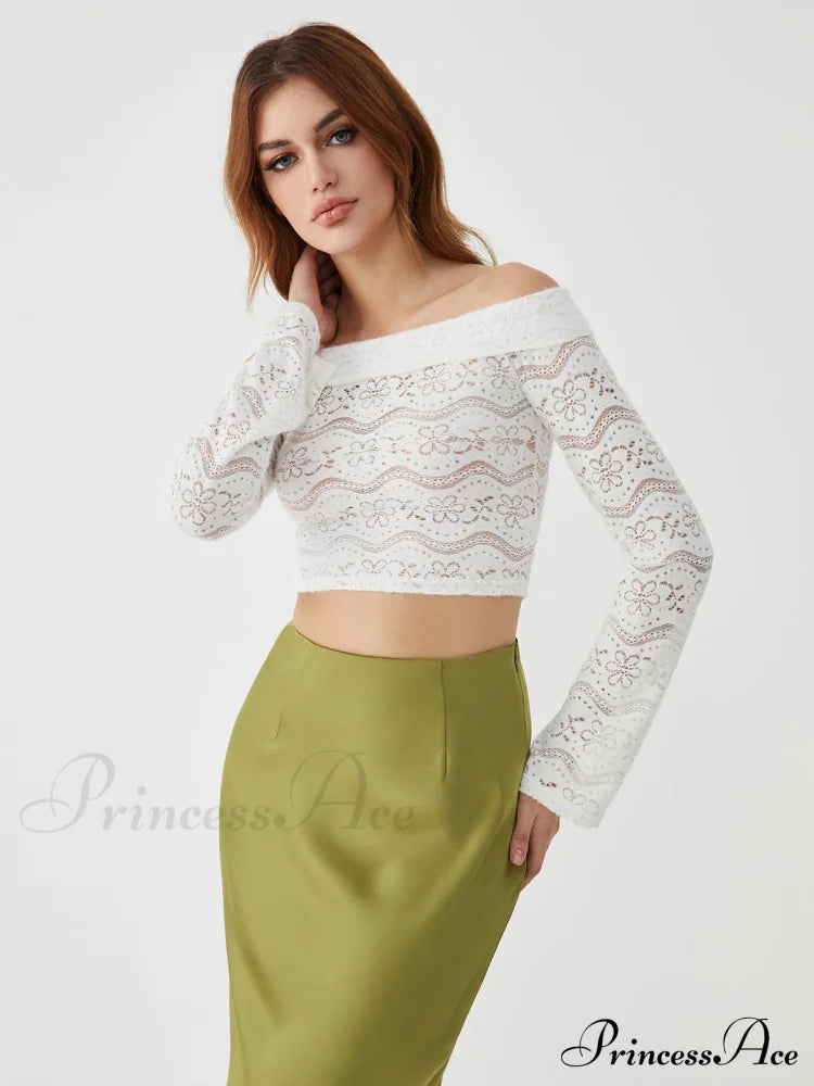 Cold Shoulder Graceful Knitted Blouse image 3