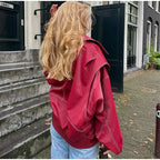 Collar Zipper Stylish Bomber Overshirt Jacket image 20