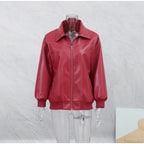 Collar Zipper Stylish Bomber Overshirt Jacket image 8
