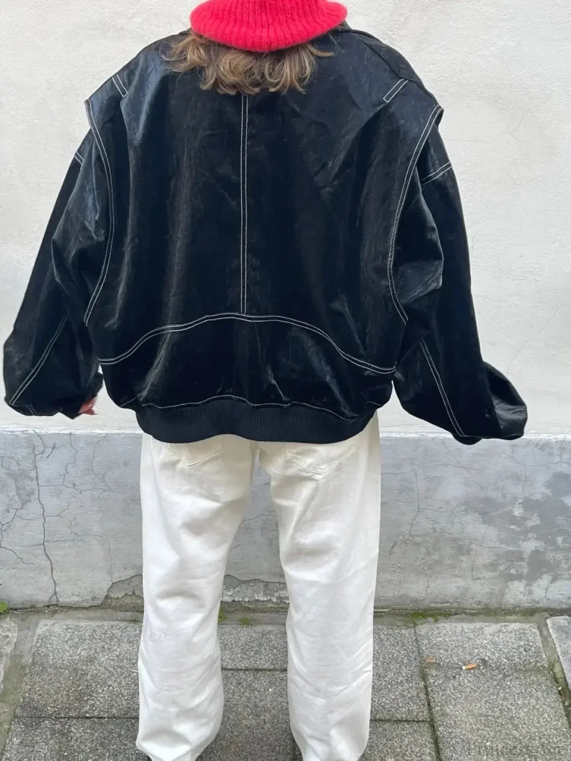 Collar Zipper Stylish Bomber Overshirt Jacket image 11