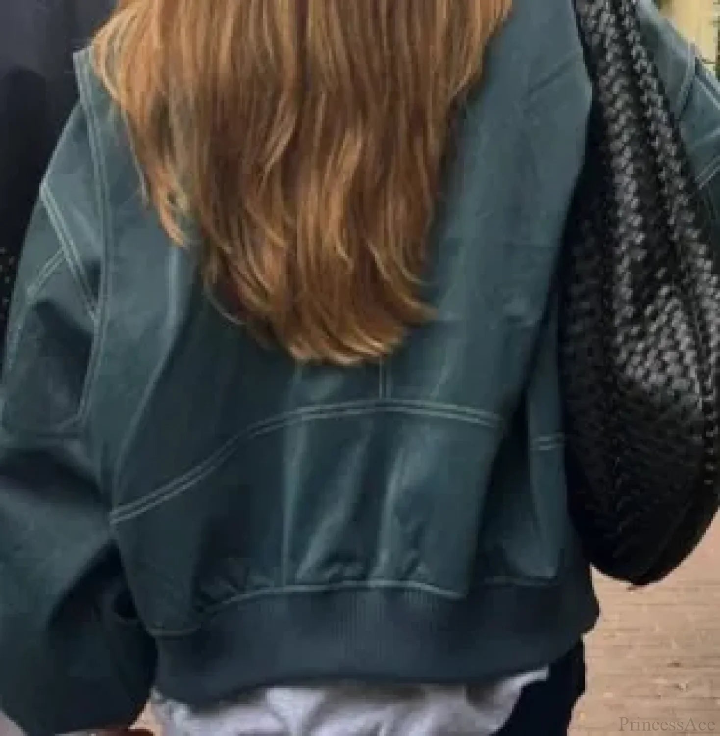 Collar Zipper Stylish Bomber Overshirt Jacket image 7