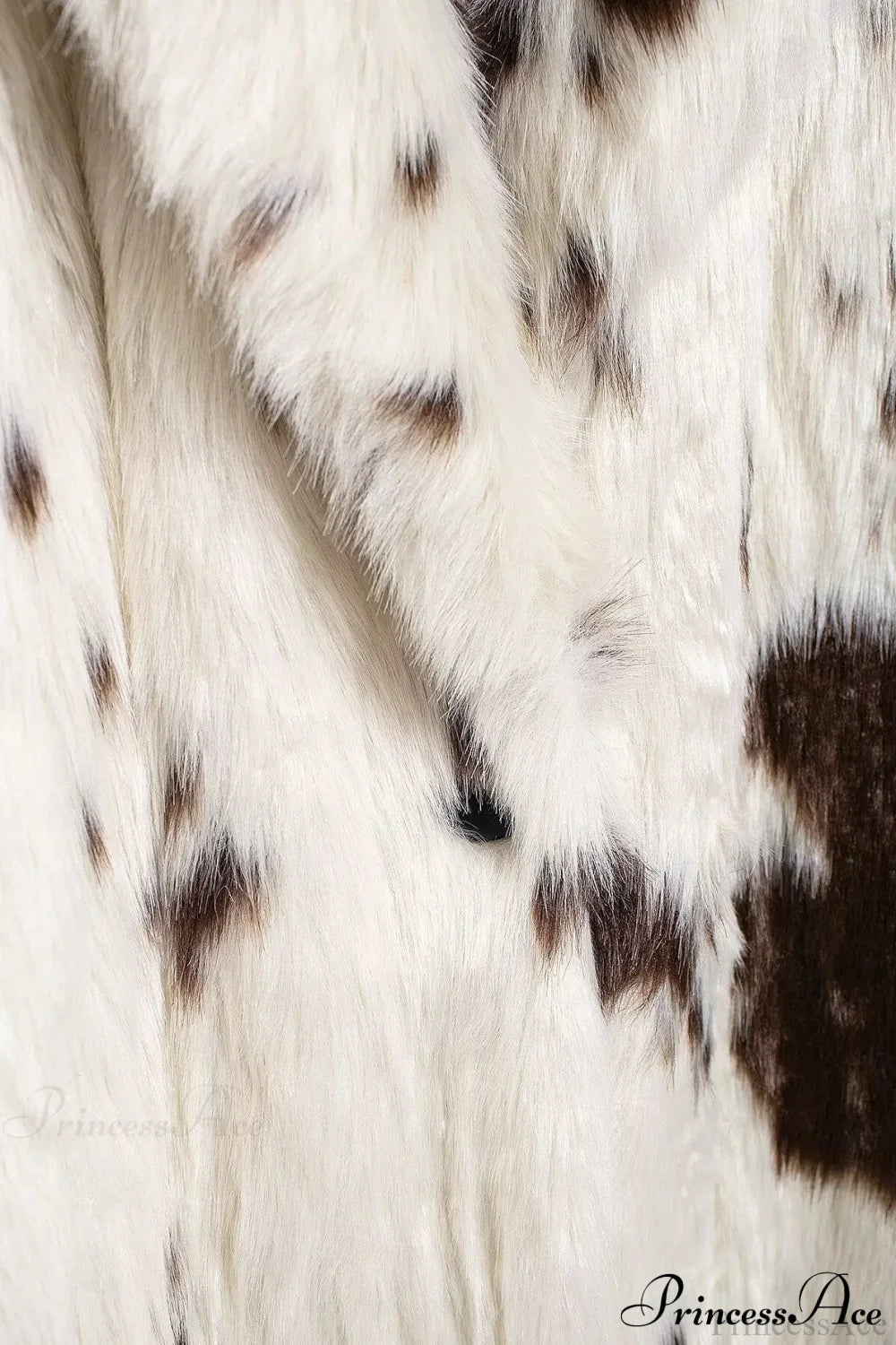 Color Block Animal Print Faux Fur Long Overcoat image 5