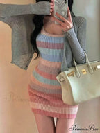 Color Block Graceful Striped Fleece Cardigan image 3