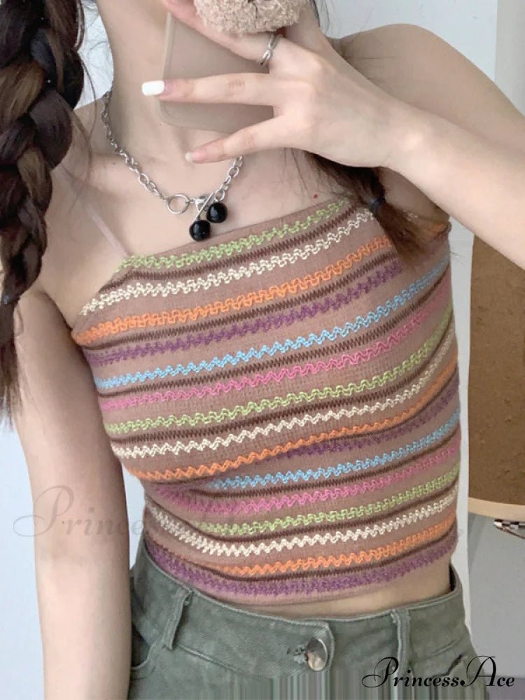 Color Block Graceful Striped Knit Sweater image 11