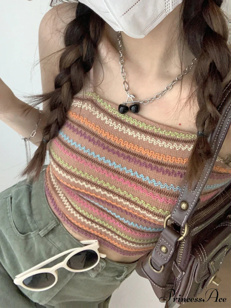 Color Block Graceful Striped Knit Sweater image 10
