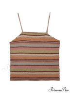 Color Block Graceful Striped Knit Sweater image 13