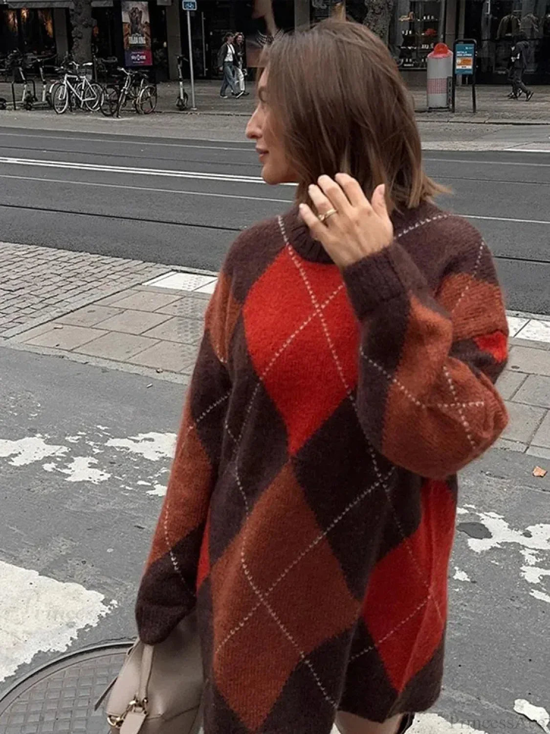 Color Block Round Neck Sweater image 1